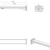 Tiago Bath Spout 220mm