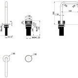 Mica Fluted Soft-Square Hob Basin Mixer Set