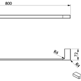 Milos Single Towel Rail - 800mm