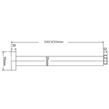 Cresta Ceiling Arm - 300mm