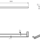 Supra Double Towel Rail - 800mm