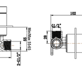 Mica Shower Mixer - TRIM KIT ONLY