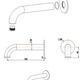 Mica Bath/Basin Spouts – 160/220/250mm