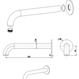 Mica Bath/Basin Spouts – 160/220/250mm