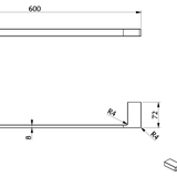 Milos Single Towel Rail - 600mm