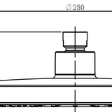 Mica 6H Shower Head -250mm
