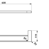 Milos Double Towel Rail - 400mm