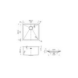 Axon Sink 45S 450mm x 450mm x 220mm