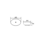 Artis Oval Basin - 400mm x 345mm x 145mm