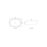 Bronte Oval 500x350x130 Basin