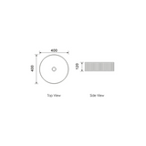 Marlo Round 400x400x125 Fluted Basin