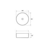Radius Round 360x360x115 Basin