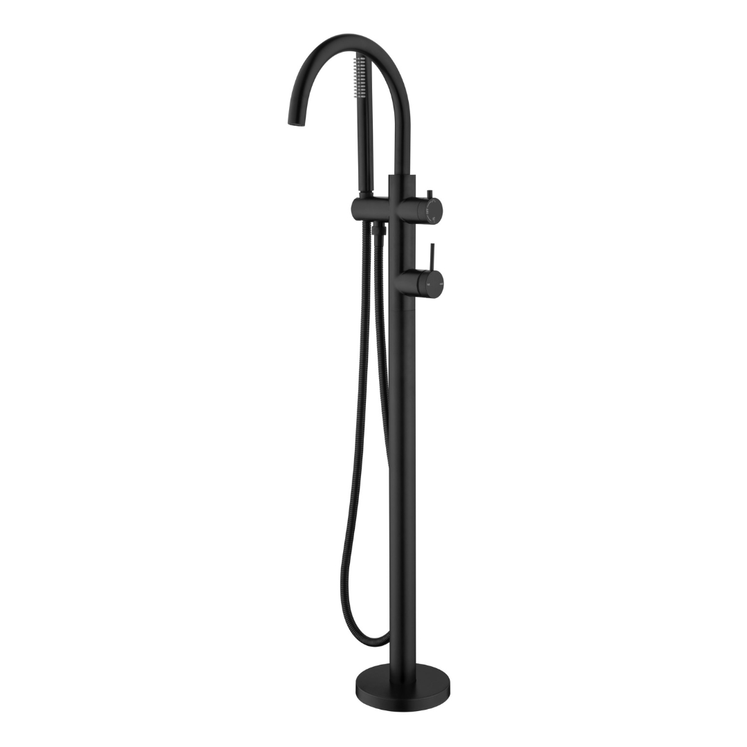 Mica Freestanding Bath Mixer with Hand Shower