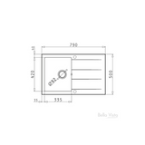 Pradus Sink 790 x 500mm