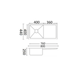 Luminare Sink 800 x 440mm