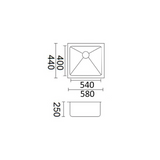 Luminare Sink 580 x 440mm