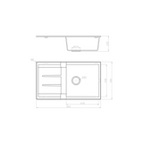 Fomos Sink 860 x 500mm