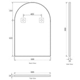 Archie 900mm x 600mm Metal Framed Mirror