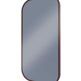 MODERN SOFT RECTANGLE: ROUNDED RECTANGLE WALL MIRROR WITH PORTABLE MAGNIFIER