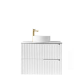 Noosa 750mm Satin White Wall Hung Vanity