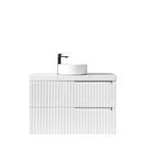 Noosa 900mm Satin White Wall Hung Vanity