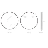 London 700mm Metal Frame Mirror