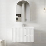 Noosa 900mm Satin White Wall Hung Vanity