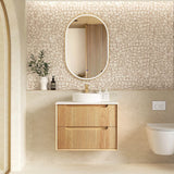 Byron Fluted 750mm Woodland Oak Wall Hung Vanity