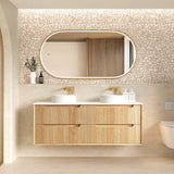 Byron Fluted 1500mm Woodland Oak Wall Hung Vanity