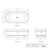 Attica Bondi Freestanding Bath with Overflow