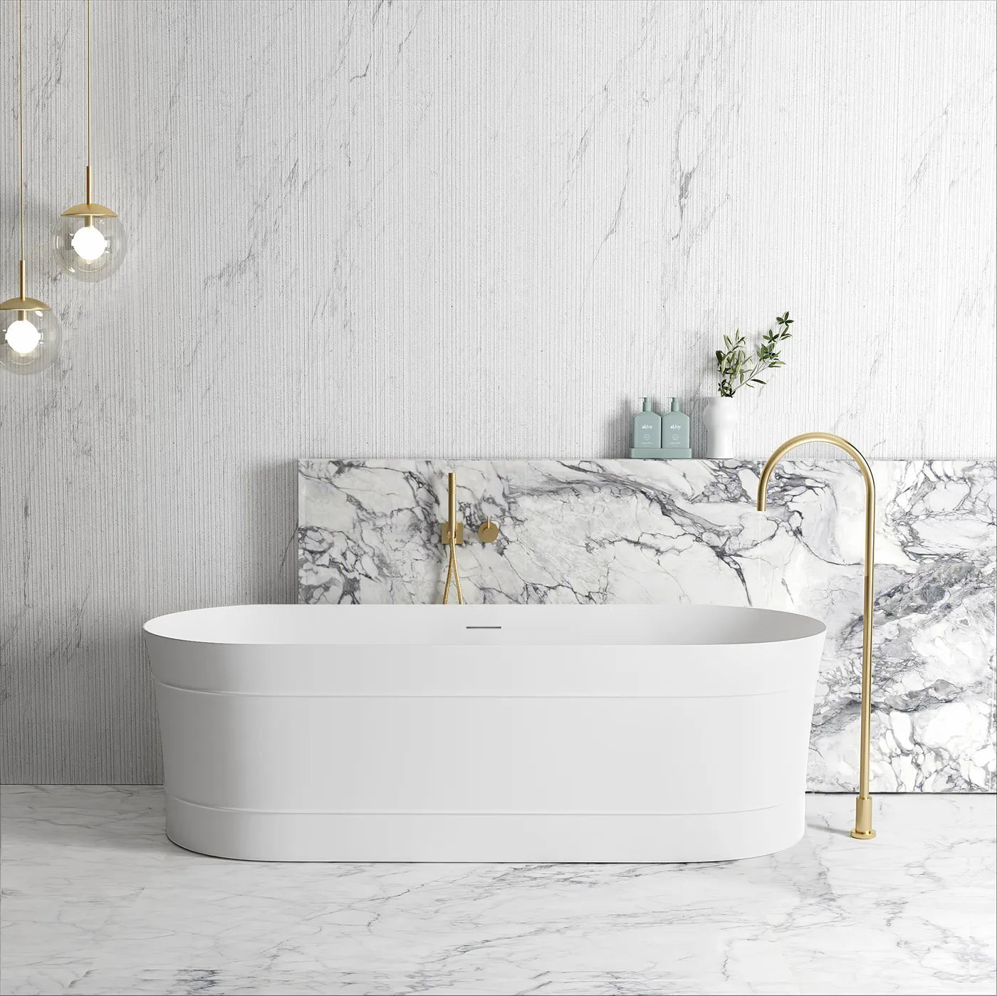 Attica Bondi Freestanding Bath with Overflow