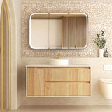 Byron Fluted 1200mm Woodland Oak Wall Hung Vanity