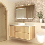 Byron Fluted 1200mm Woodland Oak Wall Hung Vanity