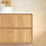 Byron Fluted 1200mm Woodland Oak Wall Hung Vanity