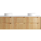 Byron Fluted 1800mm Woodland Oak Wall Hung Vanity