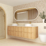Byron Fluted 1800mm Woodland Oak Wall Hung Vanity