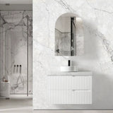 Noosa 900mm Satin White Wall Hung Vanity