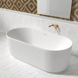 Attica Havana Freestanding Fluted Bath with Overflow