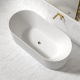 Attica Havana Freestanding Fluted Bath with Overflow