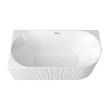 Attica Havana Corner Fluted Bath with Overflow