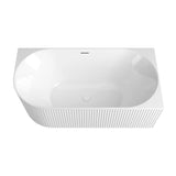 Attica Havana Corner Fluted Bath with Overflow