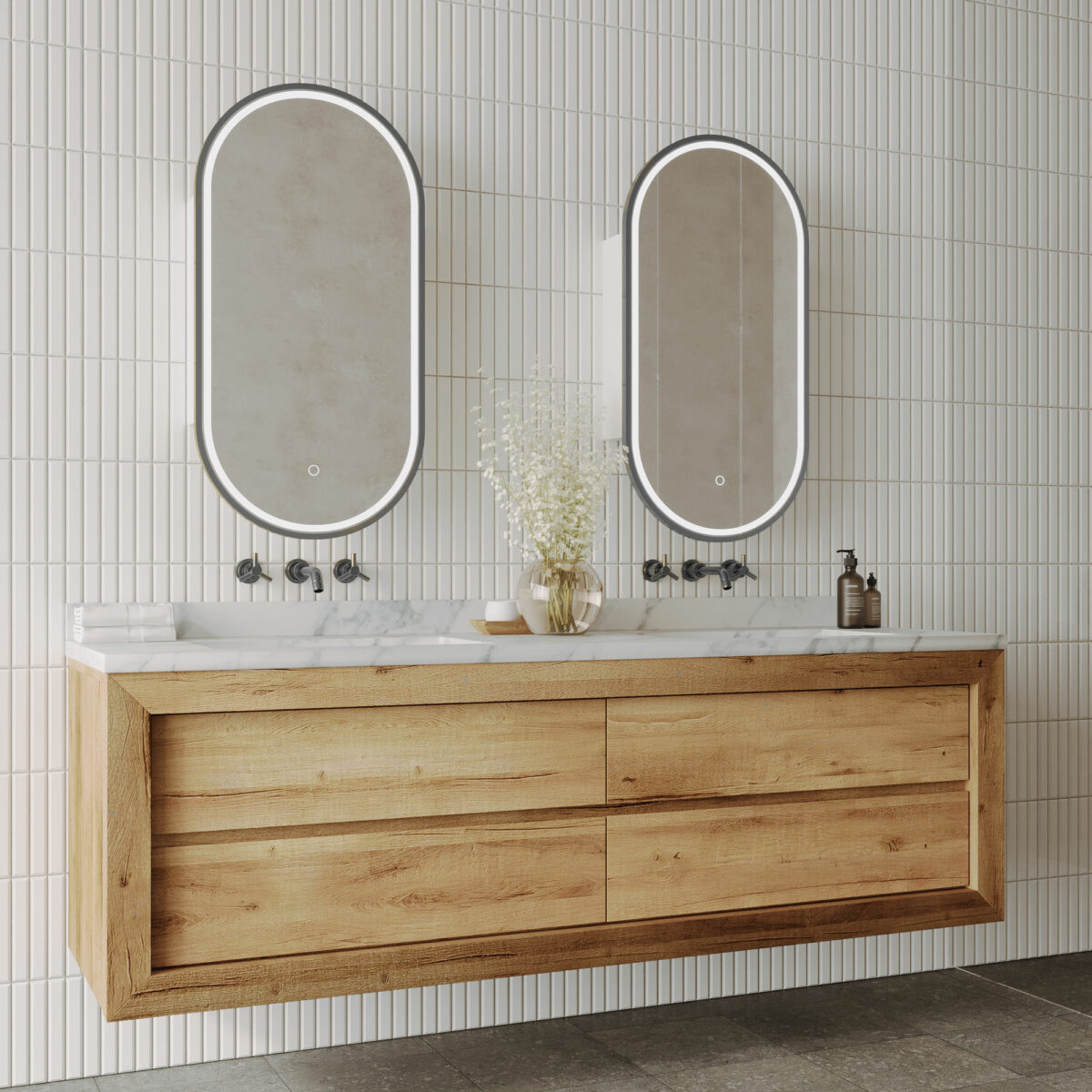 CAPSULE LED SHAVING CABINET