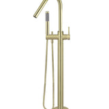 Round Freestanding Bath Spout and Hand Shower