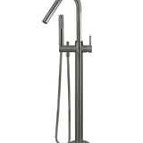 Round Freestanding Bath Spout and Hand Shower