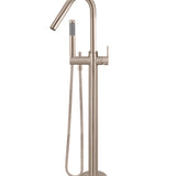 Round Paddle Freestanding Bath Spout and Hand Shower