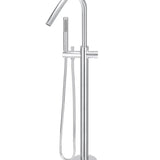 Round Pinless Freestanding Bath Spout and Hand Shower