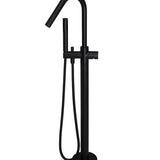Round Pinless Freestanding Bath Spout and Hand Shower