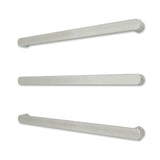 Single flat faced bar with curved fixing arm
