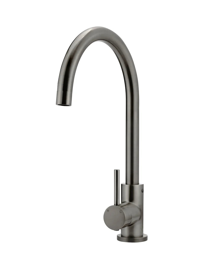 Round Gooseneck Kitchen Mixer Tap