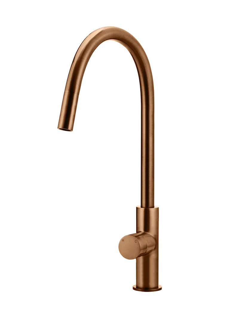 Round Pinless Piccola Pull Out Kitchen Mixer Tap